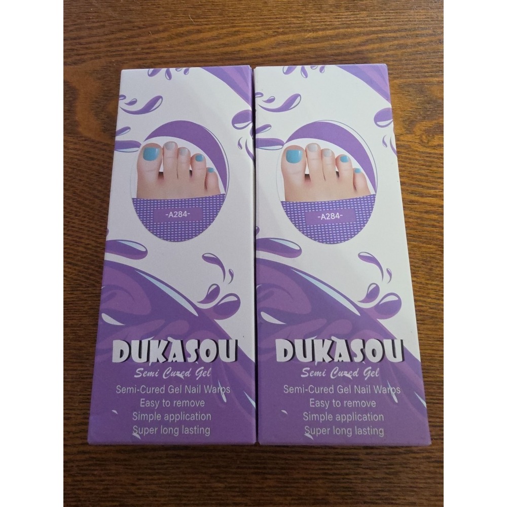 DUKASOU Semi Cured Gel Nail Strips, New In Box Lot‎ Of 2
